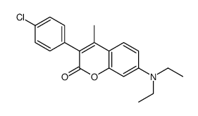 3-(4-chlorophenyl)-7-(diethylamino)-4-methylchromen-2-one结构式