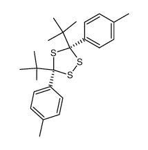 cis-3,5-di-tert-Butyl-3,5-di-p-tolyl-1,2,4-trithiolane结构式