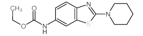 6-Benzothiazolecarbamicacid, 2-piperidino-, ethyl ester (8CI) Structure