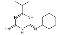 1,3,5-Triazine-2,4-diamine, N-cyclohexyl-6-(1-methylethyl)- (9CI)结构式