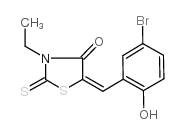 5-[(5-bromo-2-hydroxyphenyl)methylidene]-3-ethyl-2-sulfanylidene-1,3-thiazolidin-4-one Structure