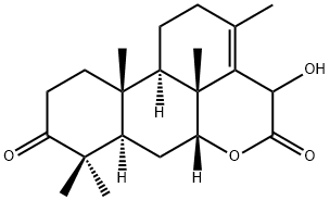 7-Hydroxy-8,13-dimethyl-3-oxopodocarp-13-ene-14-glycolic acid δ-lactone结构式