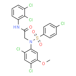 2-(N-(4-CHLOROPHENYLSULFONYL)-2,4-DICHLORO-5-METHOXYPHENYLAMINO)-N-(2,3-DICHLOROPHENYL)ACETAMIDE structure