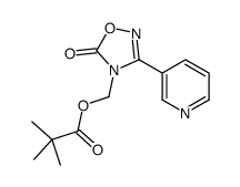 (5-oxo-3-pyridin-3-yl-1,2,4-oxadiazol-4-yl)methyl 2,2-dimethylpropanoate结构式