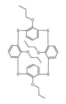 25,26,27,28-tetrapropoxy-2,8,14,20-tetrathiacalix[4]arene结构式