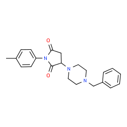 3-(4-benzylpiperazin-1-yl)-1-(4-methylphenyl)pyrrolidine-2,5-dione structure