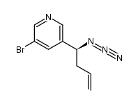 (S)-3-(1-azidobut-3-enyl)-5-bromopyridine结构式