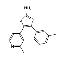 [4-(3-methylphenyl)-5-(2-methyl-4-pyridyl)-1,3-thiazol-2-yl]amine结构式