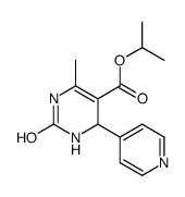5-Pyrimidinecarboxylicacid,1,2,3,4-tetrahydro-6-methyl-2-oxo-4-(4-pyridinyl)-,1-methylethylester(9CI)结构式