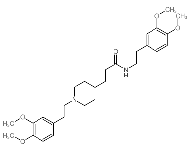 4-Piperidinepropanamide,N,1-bis[2-(3,4-dimethoxyphenyl)ethyl]-结构式