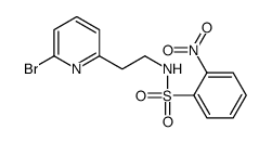 N-[2-(6-bromopyridin-2-yl)ethyl]-2-nitrobenzenesulfonamide结构式