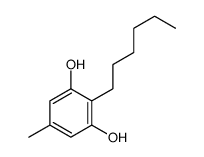 2-hexyl-5-methylbenzene-1,3-diol Structure