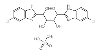 1,4-bis(6-chloro-1H-benzimidazol-2-yl)butane-1,2,3,4-tetrol,methanesulfonic acid Structure