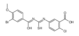 5-[(3-bromo-4-methoxybenzoyl)carbamothioylamino]-2-chlorobenzoic acid Structure
