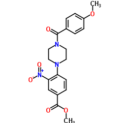 Methyl 4-[4-(4-methoxybenzoyl)-1-piperazinyl]-3-nitrobenzoate Structure
