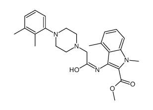 methyl 3-[[2-[4-(2,3-dimethylphenyl)piperazin-1-yl]acetyl]amino]-1,4-dimethylindole-2-carboxylate结构式
