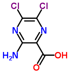 3-氨基-5,6-二氯-吡嗪-2-羧酸结构式
