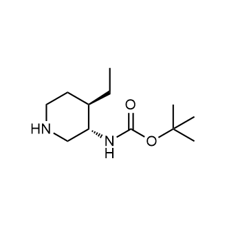((3S,4R)-4-乙基哌啶-3-基)氨基甲酸叔丁酯结构式