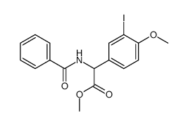 methyl 2-benzamido-2-(3-iodo-4-methoxyphenyl)acetate Structure