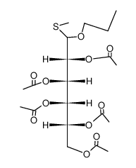 penta-O-acetyl-aldehydo-D-galactose (Ξ)-S-methyl O-propyl monothioacetal结构式