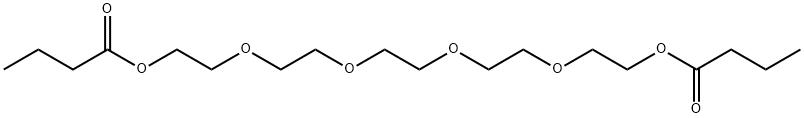 2,2'-[1,2-Ethanediylbis[oxy(2,1-ethanediyl)oxy]]bis(ethanol butyrate) structure