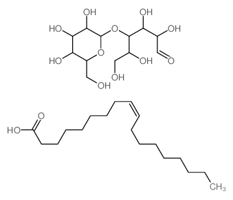 octadec-9-enoic acid; 2,3,5,6-tetrahydroxy-4-[3,4,5-trihydroxy-6-(hydroxymethyl)oxan-2-yl]oxy-hexanal Structure