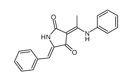 3-[1-Phenylamino-eth-(E)-ylidene]-5-[1-phenyl-meth-(Z)-ylidene]-pyrrolidine-2,4-dione Structure