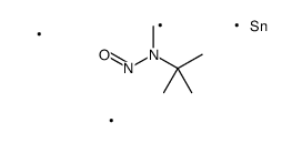 N-tert-butyl-N-(trimethylstannylmethyl)nitrous amide结构式