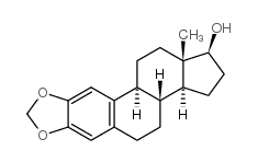Estra-1,3,5(10)-trien-17-ol, 2,3-(methylenebis(oxy))-, (17beta)- structure