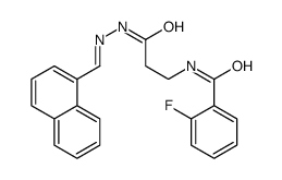 2-fluoro-N-[3-[2-(naphthalen-1-ylmethylidene)hydrazinyl]-3-oxopropyl]benzamide Structure