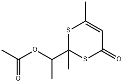 Acetic acid 1-(2,6-dimethyl-4-oxo-4H-1,3-dithiin-2-yl)ethyl ester picture