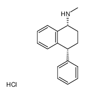 cis-1-(methylamino)-4-phenyl-1,2,3,4-tetrahydronaphthalene hydrochloride Structure