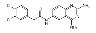 N-(2,4-diamino-5-methyl-quinazolin-6-yl)-2-(3,4-dichloro-phenyl)-acetamide结构式