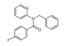 N-benzyl-4-fluoro-N-pyridin-2-ylbenzamide结构式