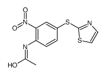 N-[2-nitro-4-(1,3-thiazol-2-ylsulfanyl)phenyl]acetamide结构式