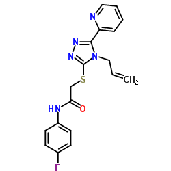 2-{[4-Allyl-5-(2-pyridinyl)-4H-1,2,4-triazol-3-yl]sulfanyl}-N-(4-fluorophenyl)acetamide Structure
