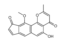 5-Hydroxy-11-methoxy-2-methylcyclopenta[6,7]naphtho[1,2-b]pyran-4,10-dione Structure