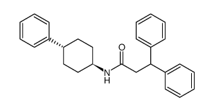 N-(trans-4-Phenylcyclohexyl)-3,3-diphenylpropionamid Structure