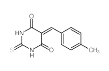 5-[(4-methylphenyl)methylidene]-2-sulfanylidene-1,3-diazinane-4,6-dione structure