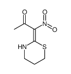 1-nitro-1-(1,3-thiazinan-2-ylidene)propan-2-one结构式