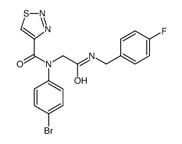 1,2,3-Thiadiazole-4-carboxamide,N-(4-bromophenyl)-N-[2-[[(4-fluorophenyl)methyl]amino]-2-oxoethyl]-(9CI) picture