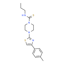 1-Piperazinecarbothioamide,4-[4-(4-methylphenyl)-2-thiazolyl]-N-propyl-(9CI)结构式