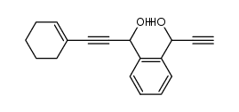 3-cyclohex-1-enyl-1-[2-(1-hydroxyprop-2-ynyl)phenyl]prop-2-yn-1-ol Structure