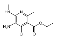 5-amino-6-(methyl)amino-4-chloro-2-methylpyridine-3-carboxylic acid,ethyl ester Structure