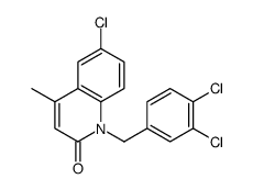 6-chloro-1-[(3,4-dichlorophenyl)methyl]-4-methylquinolin-2-one Structure