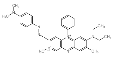 8-(4-dimethylaminophenyl)diazenyl-N,N-diethyl-3,7-dimethyl-10-phenyl-10aH-phenazin-2-amine Structure