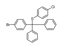 1-bromo-4-[(4-chlorophenyl)sulfanyl-diphenylmethyl]benzene Structure