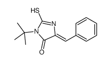 5-benzylidene-3-tert-butyl-2-sulfanylideneimidazolidin-4-one结构式