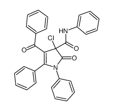 4-benzoyl-3-chloro-2-oxo-1,5-diphenyl-2,3-dihydro-pyrrole-3-carboxylic acid anilide Structure