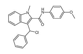 3-(Chloro-phenyl-methyl)-1-methyl-1H-indole-2-carboxylic acid (4-methoxy-phenyl)-amide结构式